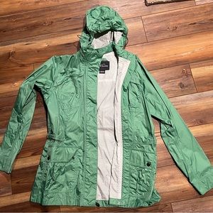 Women’s Eddie Bauer large green rain coat